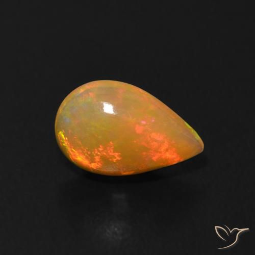 Opale Multicolore naturale da 0.50 ct, Forma a pera, Trasparente