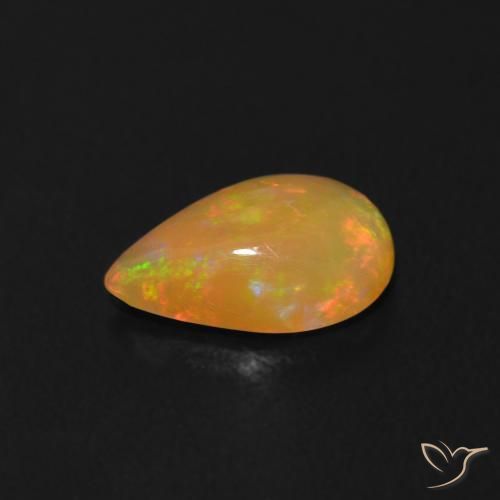 Opale Multicolore naturale da 0.50 ct, Forma a pera, Trasparente