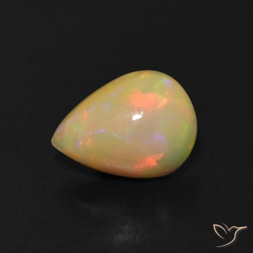 Opale Multicolore naturale da 0.67 ct, Forma a pera, Trasparente