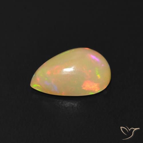 Opale Multicolore naturale da 0.67 ct, Forma a pera, Trasparente