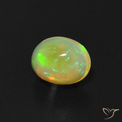 Opale Multicolore naturale da 0.45 ct, Ovale, Trasparente