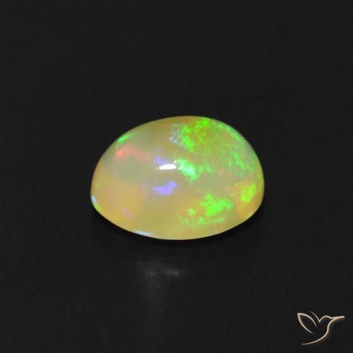 Opale Multicolore naturale da 0.45 ct, Ovale, Trasparente