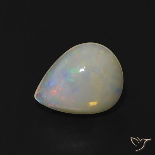 Opale Multicolore naturale da 1.02 ct, Forma a pera, Trasparente