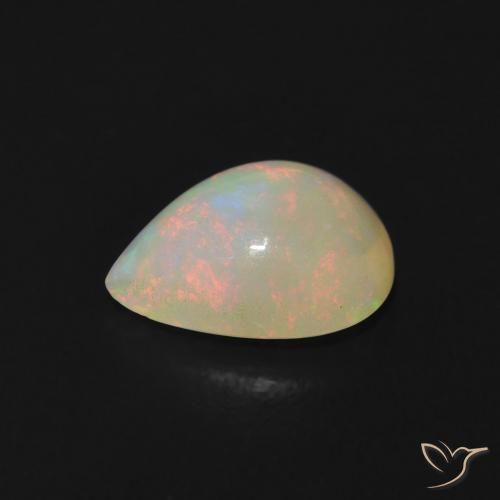 Opale Multicolore naturale da 1.02 ct, Forma a pera, Trasparente