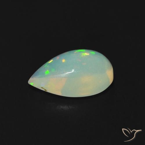 Opale Multicolore naturale da 0.76 ct, Forma a pera, Trasparente