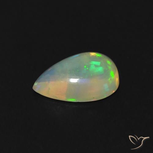 Opale Multicolore naturale da 0.40 ct, Forma a pera, Trasparente