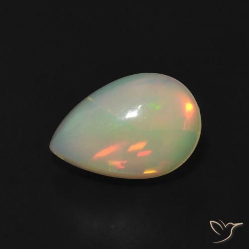 Opale Multicolore naturale da 0.81 ct, Forma a pera, Trasparente
