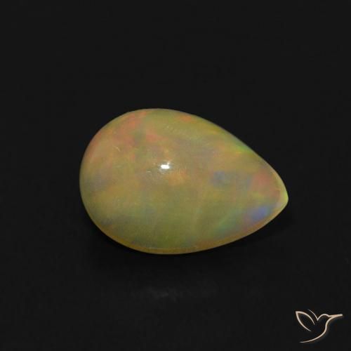 Opale Multicolore naturale da 0.39 ct, Forma a pera, Trasparente