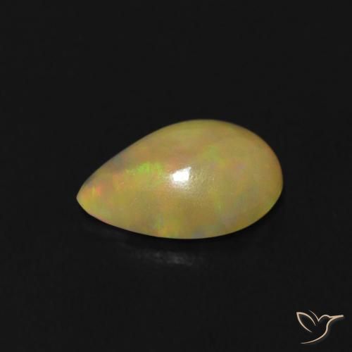 Opale Multicolore naturale da 0.39 ct, Forma a pera, Trasparente