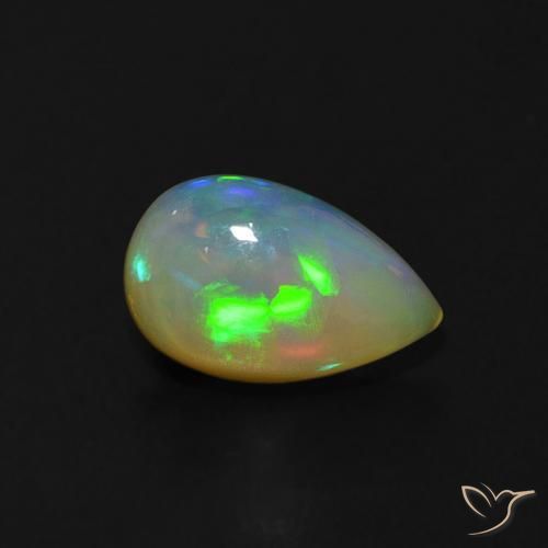 Opale Multicolore naturale da 0.62 ct, Forma a pera, Trasparente
