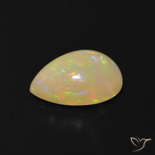 Opale Multicolore naturale da 1.38 ct, Forma a pera, Trasparente