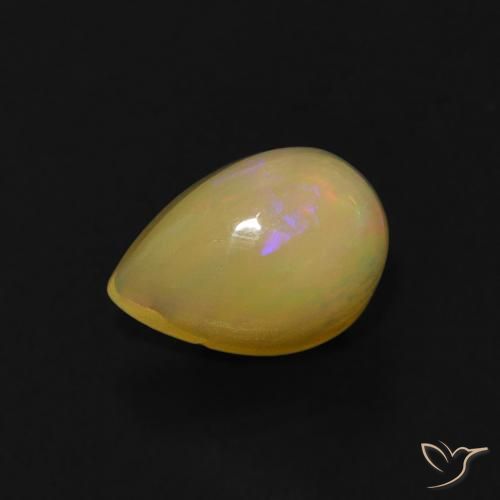 Opale Multicolore naturale da 0.58 ct, Forma a pera, Trasparente