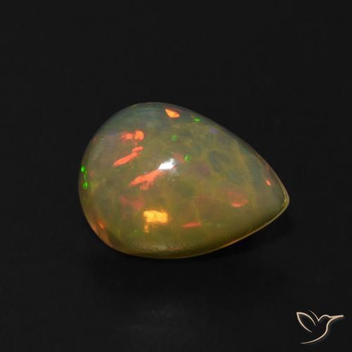 Opale Multicolore naturale da 0.62 ct, Forma a pera, Trasparente