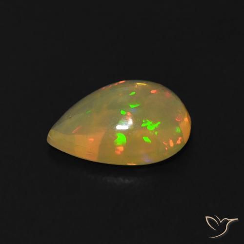 Opale Multicolore naturale da 0.62 ct, Forma a pera, Trasparente
