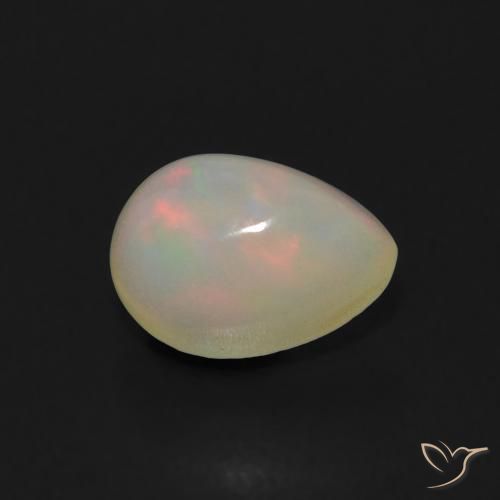 Opale Multicolore naturale da 0.61 ct, Forma a pera, Trasparente