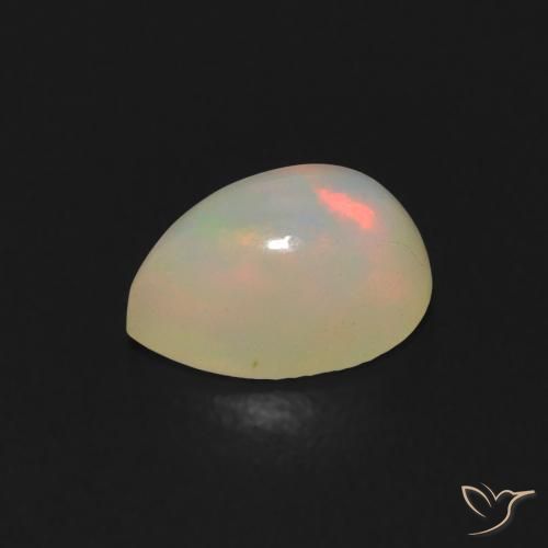 Opale Multicolore naturale da 0.61 ct, Forma a pera, Trasparente