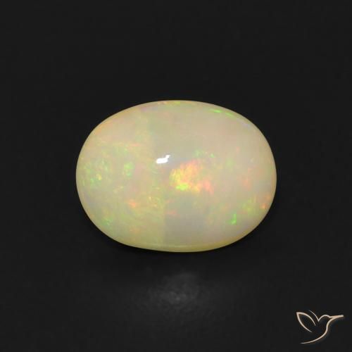 0.78ct Naturale Multicolore Opale, Ovale, Trasparente