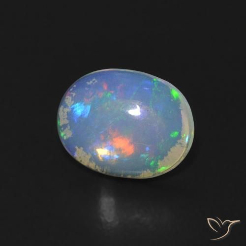 Opale Multicolore naturale da 0.55 ct, Ovale, Trasparente