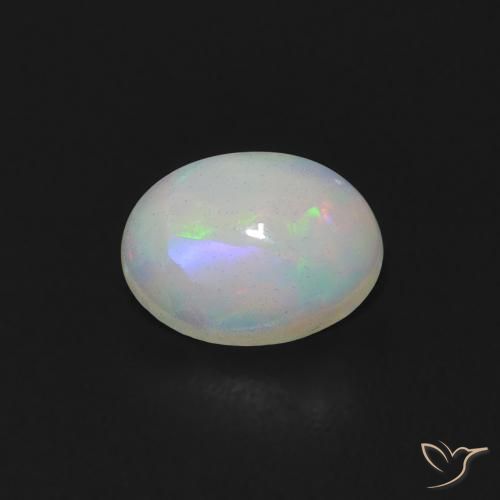0.59ct Naturale Multicolore Opale, Ovale, Trasparente