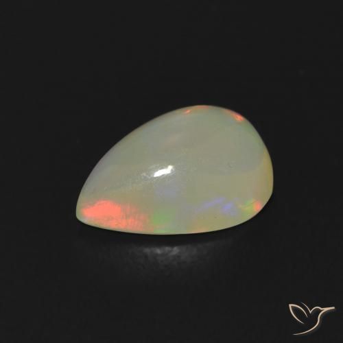 Opale Multicolore naturale da 0.91 ct, Forma a pera, Trasparente