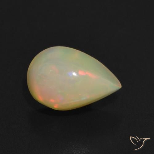 Opale Multicolore naturale da 1.36 ct, Forma a pera, Trasparente