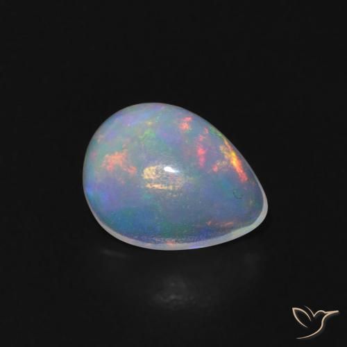 Opale Multicolore naturale da 0.50 ct, Forma a pera, Trasparente