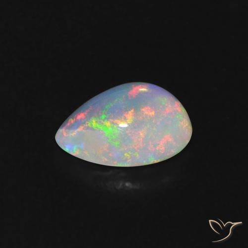 Opale Multicolore naturale da 0.50 ct, Forma a pera, Trasparente