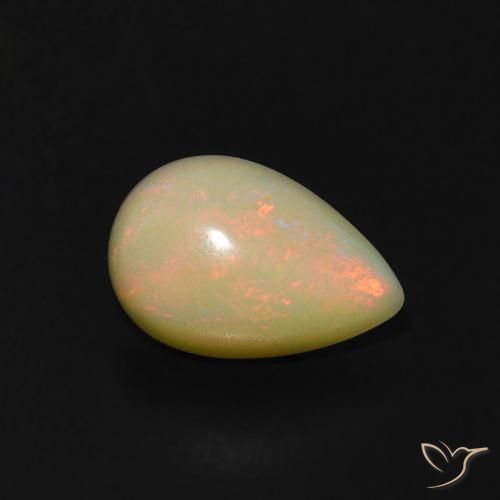 Opale Multicolore naturale da 0.74 ct, Forma a pera, Trasparente