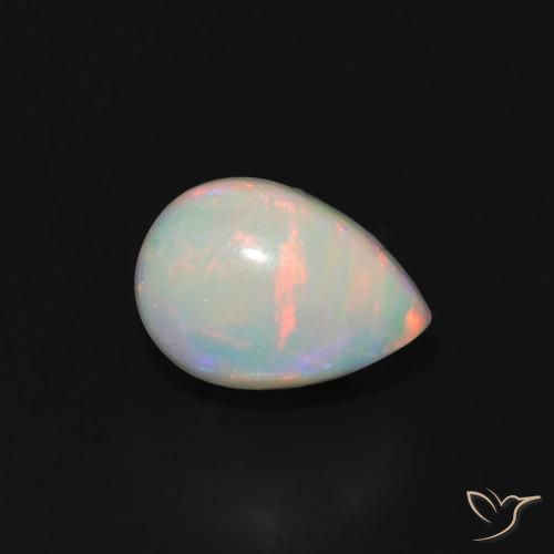 Opale Multicolore naturale da 0.64 ct, Forma a pera, Trasparente