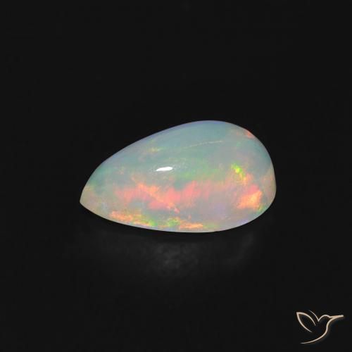 Opale Multicolore naturale da 0.61 ct, Forma a pera, Trasparente