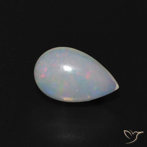 Opale Multicolore naturale da 0.59 ct, Forma a pera, Trasparente