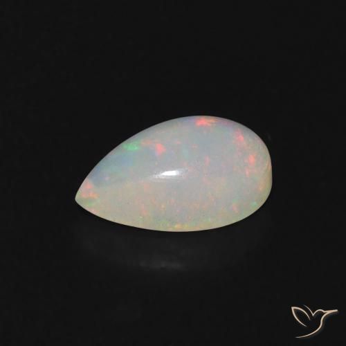 Opale Multicolore naturale da 0.59 ct, Forma a pera, Trasparente