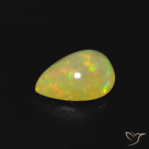 Opale Multicolore naturale da 0.66 ct, Forma a pera, Trasparente