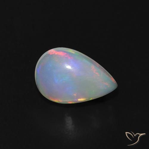 Opale Multicolore naturale da 0.56 ct, Forma a pera, Trasparente