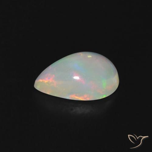 Opale Multicolore naturale da 0.56 ct, Forma a pera, Trasparente