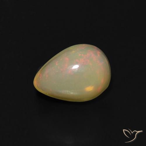 0.69ct Naturale Multicolore Opale, Forma a pera, Trasparente