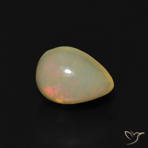 Opale Multicolore naturale da 0.69 ct, Forma a pera, Trasparente