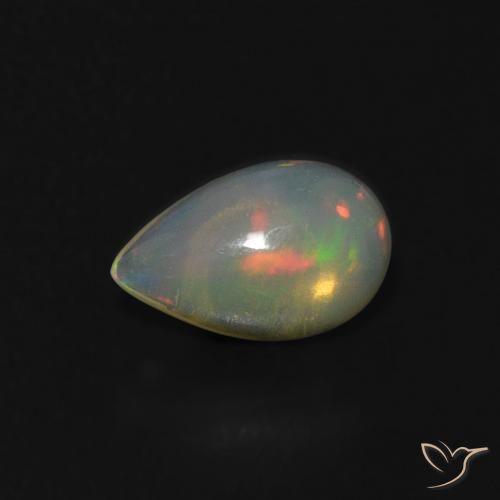 0.52ct Naturale Multicolore Opale, Forma a pera, Trasparente, Photo A