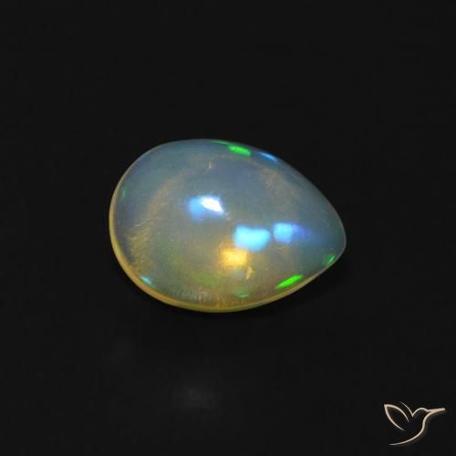 Opale Multicolore naturale da 0.56 ct, Forma a pera, Trasparente