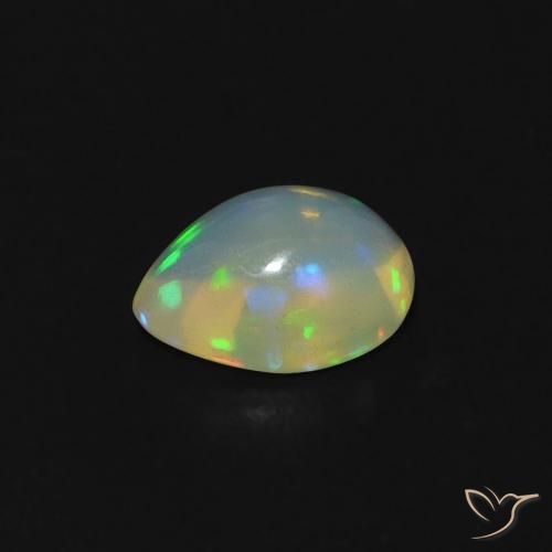 Opale Multicolore naturale da 0.56 ct, Forma a pera, Trasparente