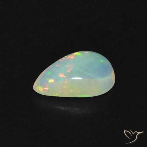 Opale Multicolore naturale da 0.87 ct, Forma a pera, Trasparente