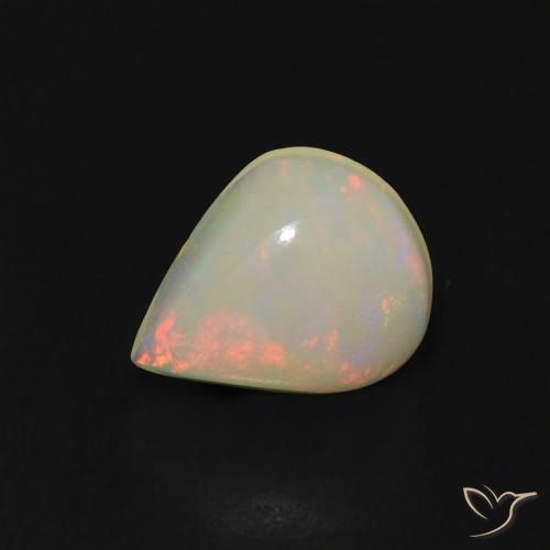 Opale Multicolore naturale da 0.67 ct, Forma a pera, Trasparente