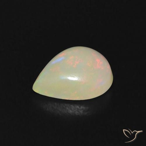 Opale Multicolore naturale da 0.67 ct, Forma a pera, Trasparente