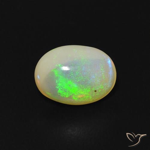 0.48ct Naturale Multicolore Opale, Ovale, Trasparente