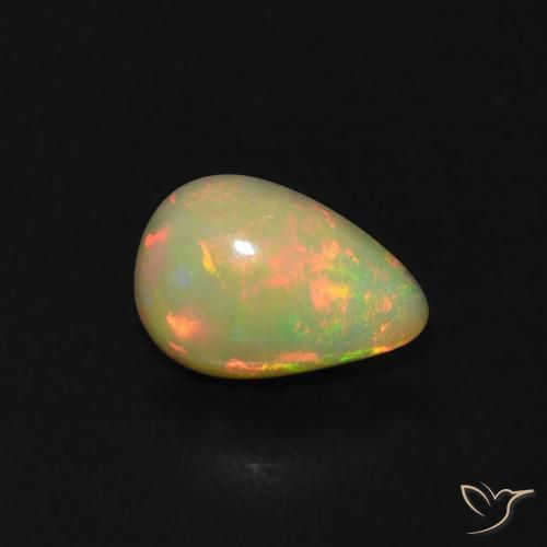 Opale Multicolore naturale da 0.36 ct, Forma a pera, Trasparente