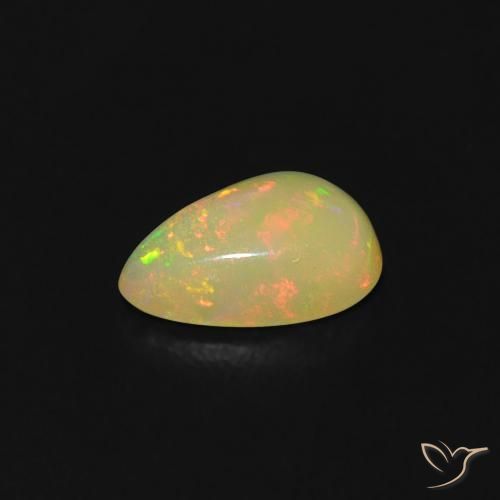 Opale Multicolore naturale da 0.36 ct, Forma a pera, Trasparente