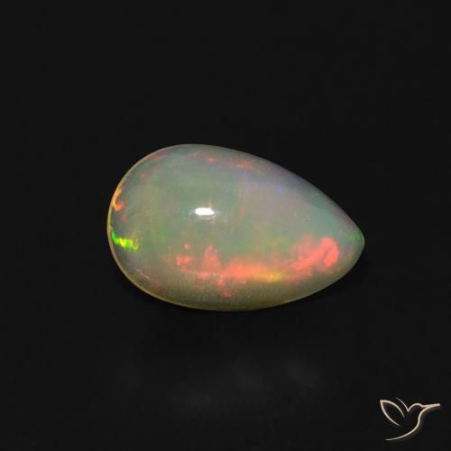 Opale Multicolore naturale da 0.57 ct, Forma a pera, Trasparente