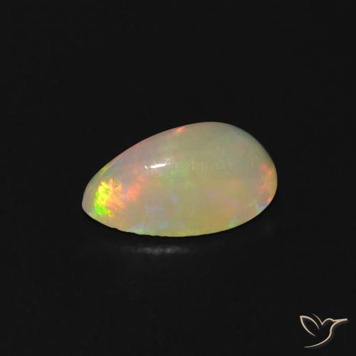 Opale Multicolore naturale da 0.57 ct, Forma a pera, Trasparente