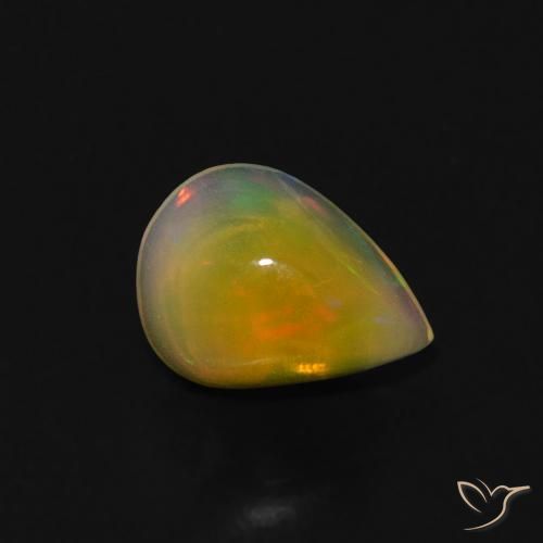 Opale Multicolore naturale da 0.53 ct, Forma a pera, Trasparente