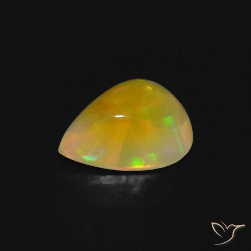 Opale Multicolore naturale da 0.53 ct, Forma a pera, Trasparente